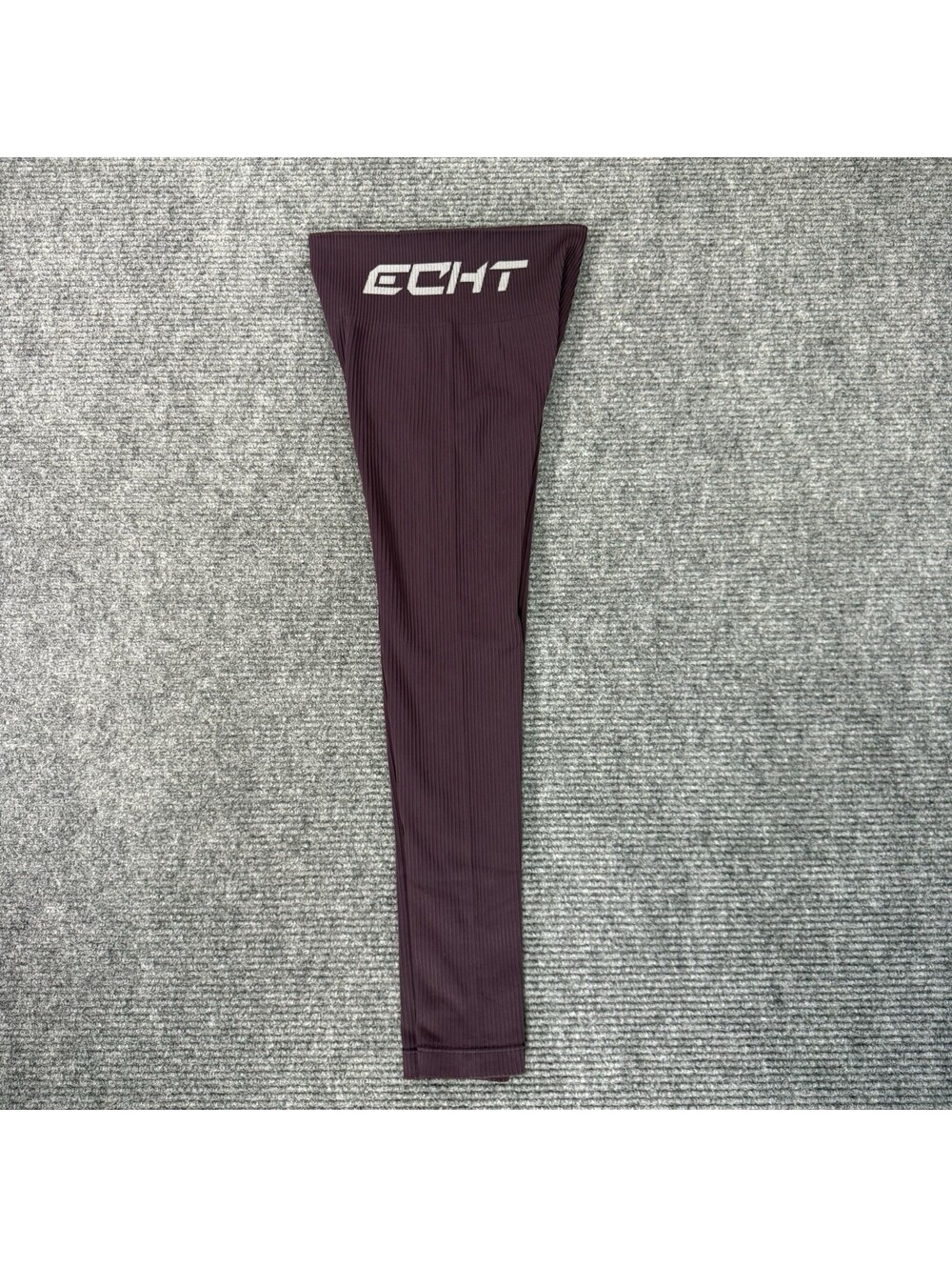 ECHT WOMENS Bold Burgundy Red Leggings SIZE XS-S Pull On Textured Fabric Gym UEC - Picture 4 of 7
